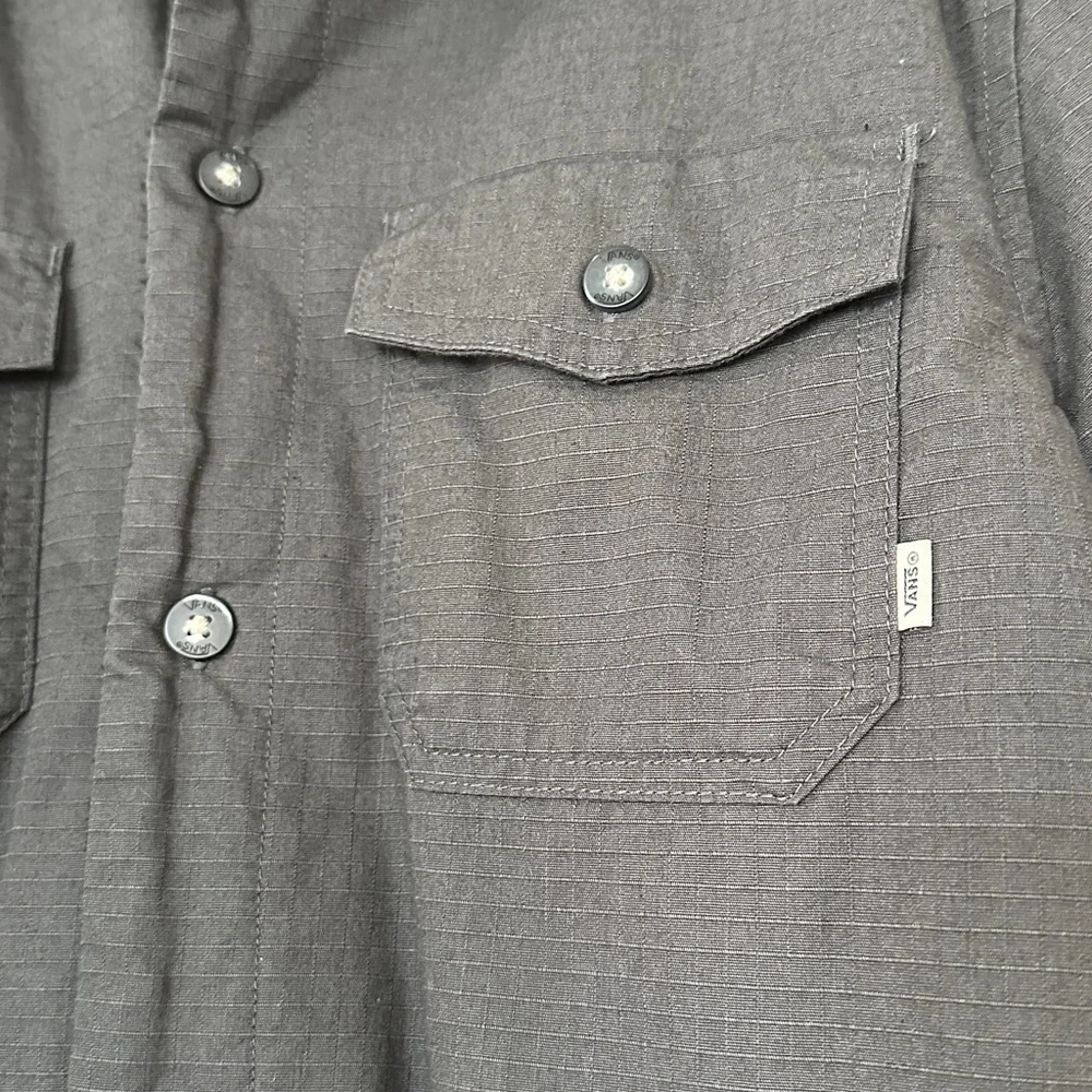 Vans Men's Charcoal Shirt Jacket with Black Sherpa Interior - Picture 5 of 6